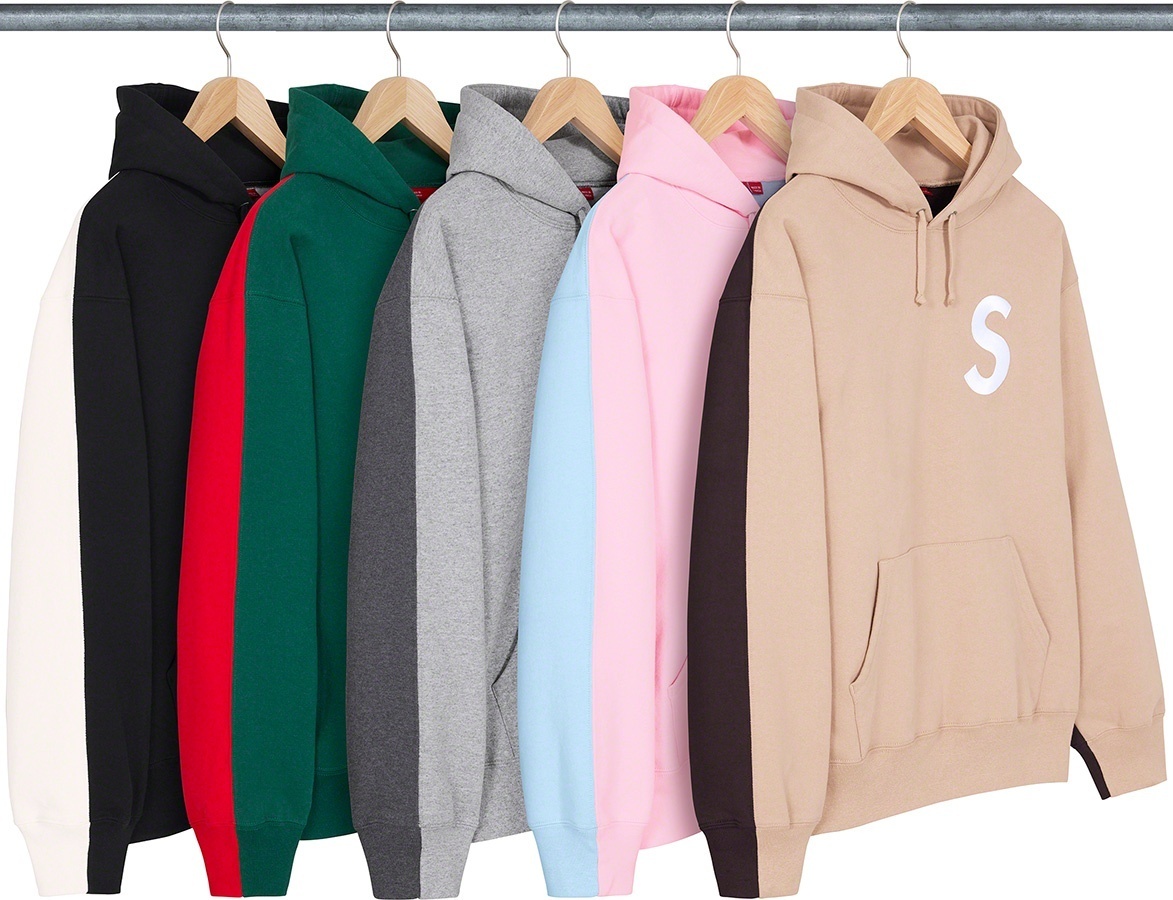 S Logo Split Hooded Sweatshirt